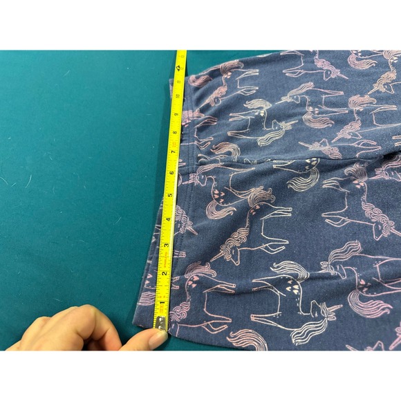 Girls Unicorn Pajama Pants Sleepwear Bottoms Navy Pink Sparkle Size M - Picture 5 of 5